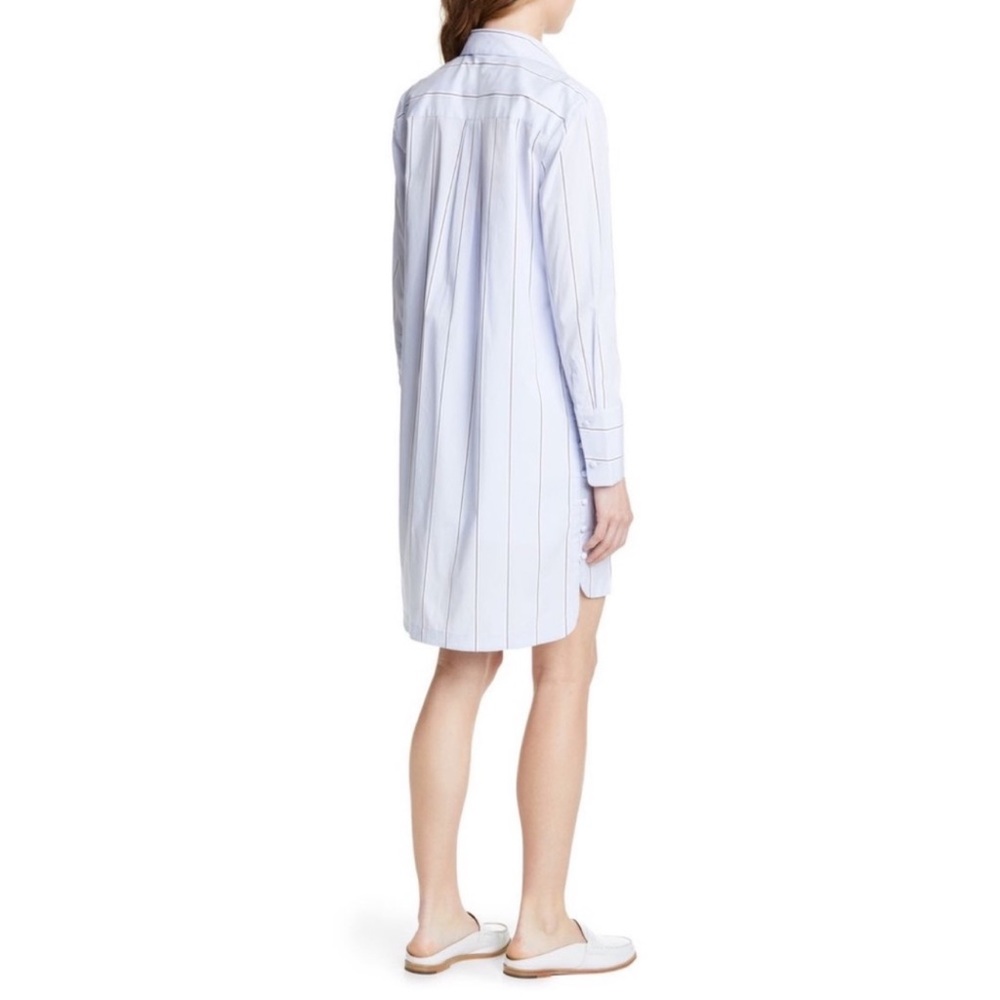 Club Monaco Striped Mini Dress in Blue and White - Picture 3 of 6